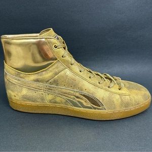 Puma Suede x Meek x Dreamchasers 24K Gold Pack Shoes Sneakers 358258 01 Size 14